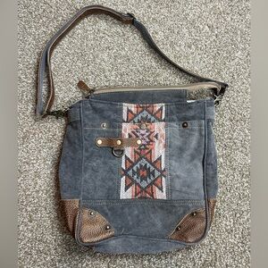 Myra Bag Lucky Serape Shoulder Bag Aztec Purse Zip Closure
